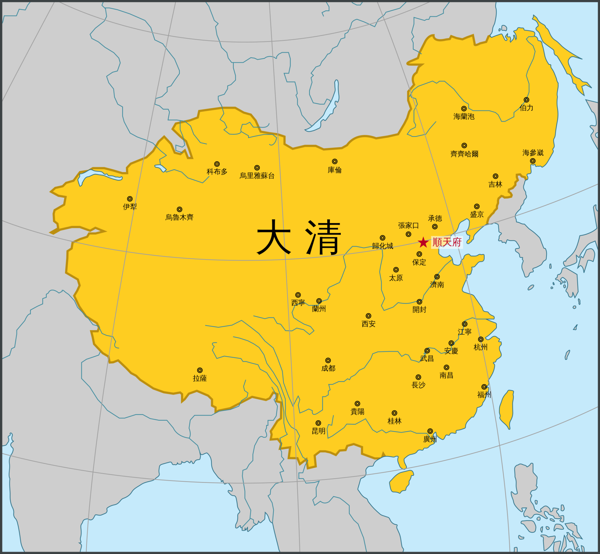 大清帝国国旗/地图/国玺/国歌 – 江皇无限